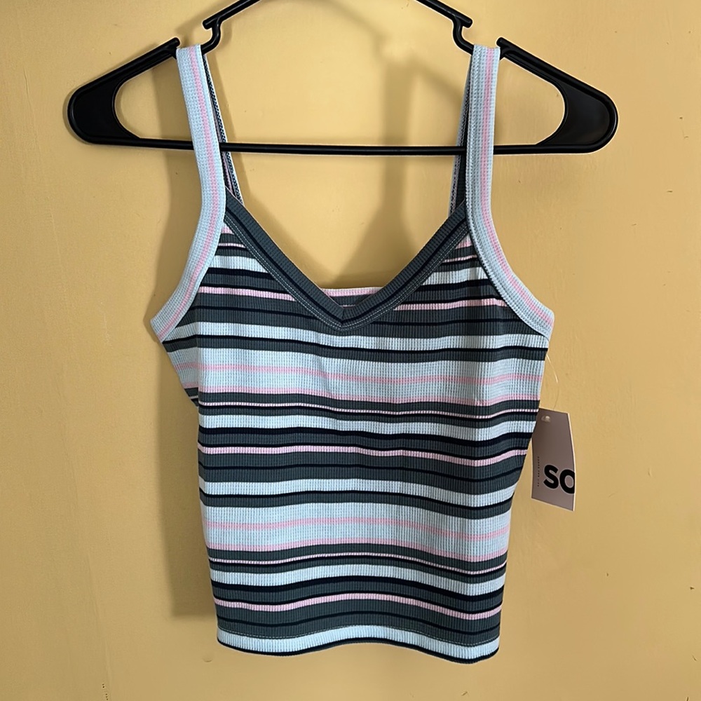 NWT SO Ribbed Stripped Tank Top
